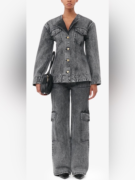 Ganni Denim - Ganni Angi Jeans in Black Washed Denim 31